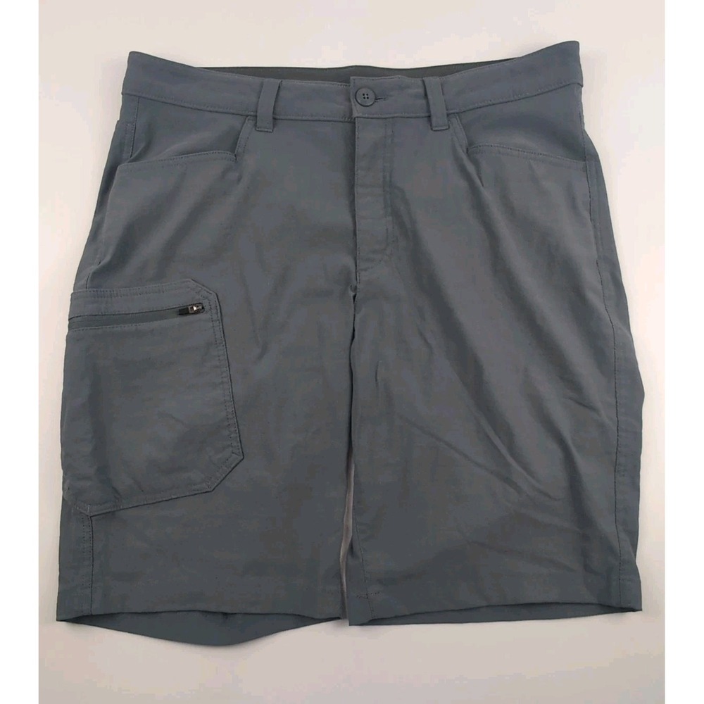 Eddie Bauer Men Sz 33 Tech Performance Stretch Cargo Hiking Outdoor Gray Shorts